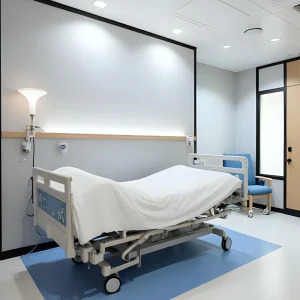 اجاره تخت بیمارستانی چرخ دار با ترمز مرکزی